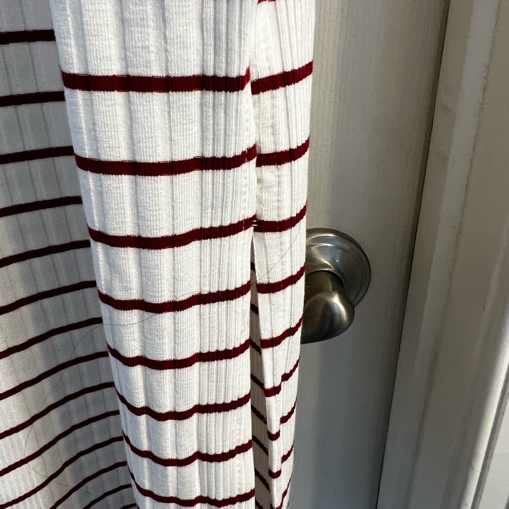 NWT banana republic Striped ribbed midi dress. Sz: L - Picture 4 of 7